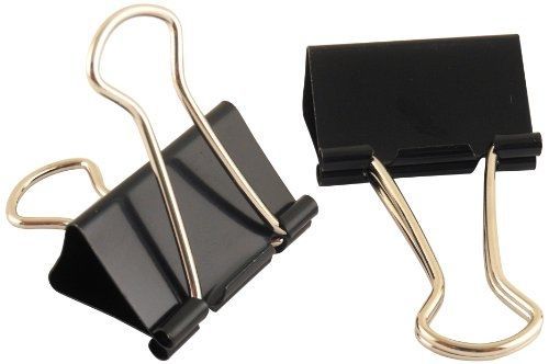 The classics large binder clips (36), 1.25-inch wide, 36 count, black/silver for sale