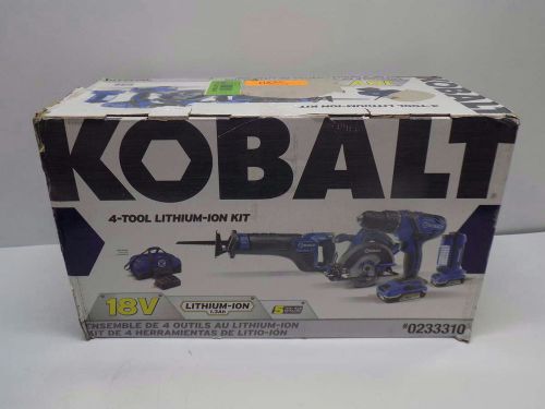 Kobalt 4-Tool Lithium-Ion Kit, 18 Volt, 0233310