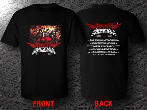 Baby Metal 2016 World Tour Date T-Shirts Tee Shirt Size S - 5XL