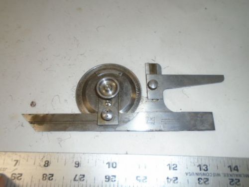 Machinist tool lathe mill machinist brown &amp; sharpe bevel protractor gage gauge for sale