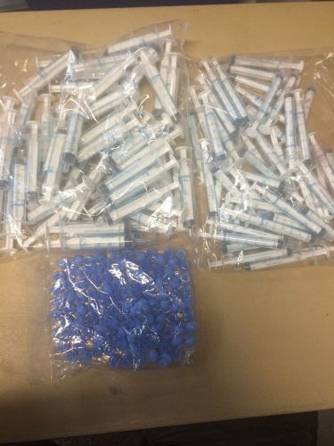 ExactaMed Oral Syringe  Lot Of 185 Plus Blue Caps
