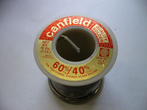 vintage Canfield Quality SOLDER Wire  Roll  14.4oz  60/40 Made In USA