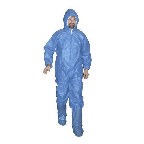 Enviroguard 60 GSM Fabric SMS Coverall with Attached Hood and Boots, Disposable,
