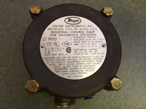 Nnb dwyer instruments 1950-1-2-f explosion proof switch for sale