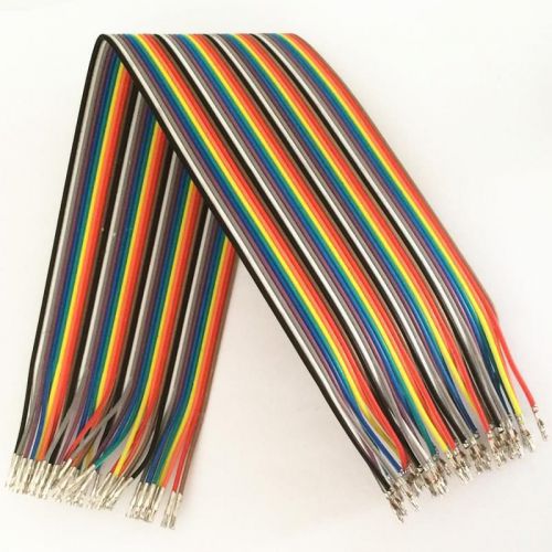40PCS Dupont Wire Jumper Cable 30cm 2.54MM Female to Female 1P-1P Without House