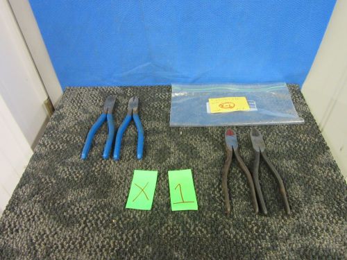 4 KAL ES TOOLS WIRE CUTTERS PLIERS SNIPS 7 1/2 LONG TOOL USA USED