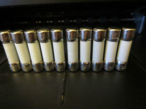 Lot of (10) littelfuse miniature 10a 500v holder cartridge 10.32 x 38.1mm for sale