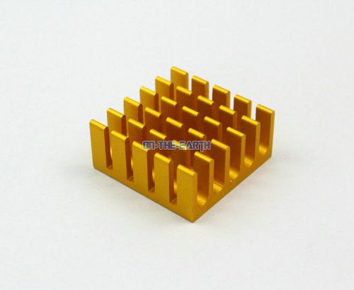 30 Pcs 22*22*10mm Aluminum Heatsink Radiator Chip Heat Sink Cooler / Gold Color
