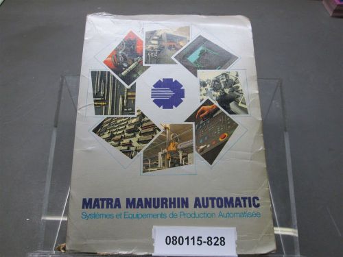 Manurhin Mirabel 32 Programming &amp; Operation Manual &amp; Misc Blue Prints