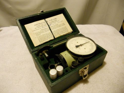Vintage 1964 HERMAN STICHT Type &#034;UO&#034; RPM Hand Dial Tachometer SET 45-18,000 RPM