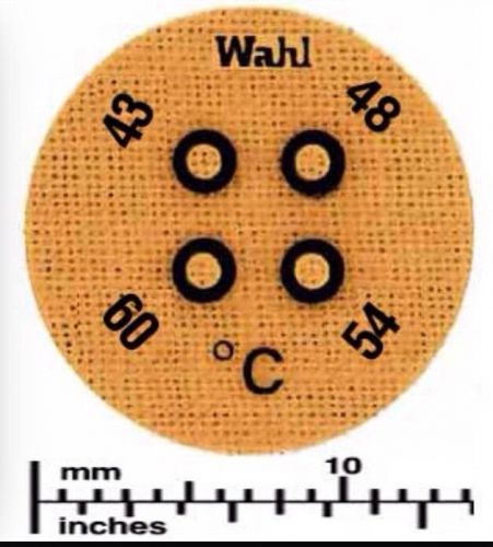 WAHL 443-043C Non-Rev Temp Indicator, Kapton, PK10