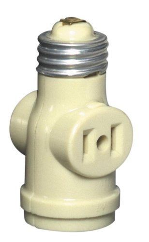 Leviton 1403-i 660 watt, 125 volt, two outlet socket adapter, ivory for sale