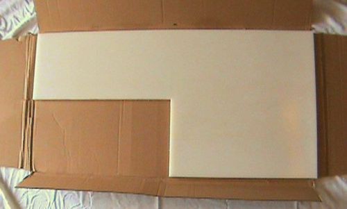 5.92 sqft .750&#034; - 3/4&#034; Thick White Color PTFE Sheet TFE Plastic Plate Panel NOS