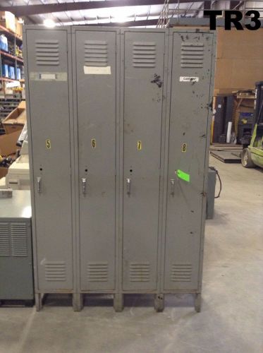 48&#034; w x 15&#034; d x 78&#034; h 4 full metal personnel/gym/school/equipment storage locker for sale