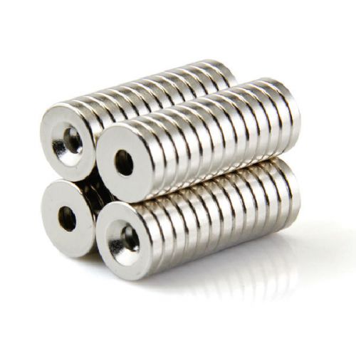 10/30/50/100/200PCS Strong Cylinder Magnets 10mmx2mm Hole:3.2mm-5.2mm Neodymium