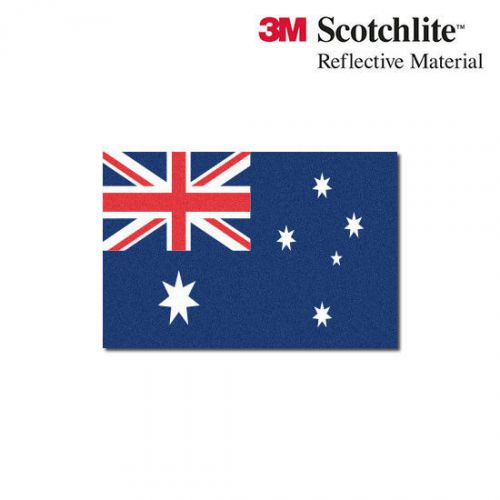 REFLECTIVE FIREFIGHTER HELMET FLAGS FIRE HELMET STICKER - Australian Flag