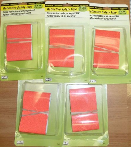 HY-KO 24 in. x 2 in. Red Reflective Tape LOT X 5