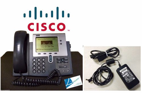 Cisco CP-7940G 7940G VoIP PoE IP Business PHONE w/ Handsets and AC Adapter