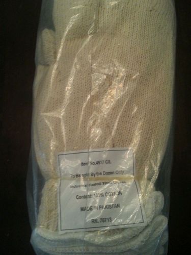 Liberty 4517 C/L Cotton Mediumweight String Knit Glove Large White (Pack of 12)