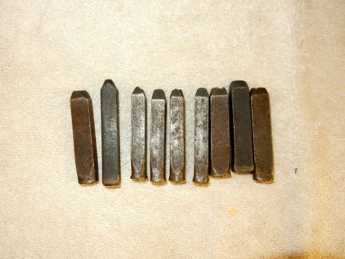 9 Number Die Punches Leather making Unmarked