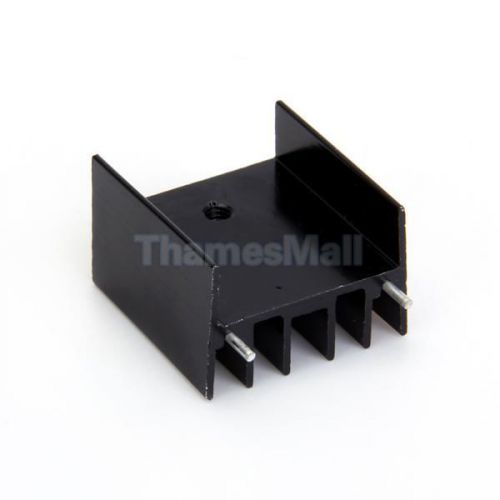 12pcs 25x23x16mm black aluminum heat sink heatsink for to220 lm7805 lm7809 lm317 for sale