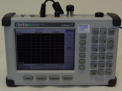 Anritsu s820d site master broadband cable &amp; antenna analyzer for sale