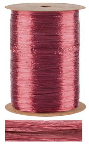 New Retail Burgundy Pearlized Raffia Non Toxic 1/2&#034;W x 100 Yds Per Roll