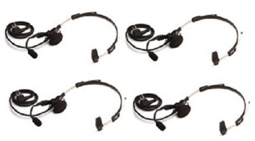 Lot of 4 motorola 53865 headsets hmn9038 for cls rdm dtr rdx rmu two way radios for sale