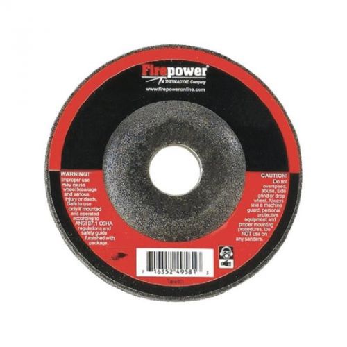 Type 27 depressed center grinding wheel w/out hub, 4&#034; x 1/4&#034; x 5/8&#034; firepower for sale