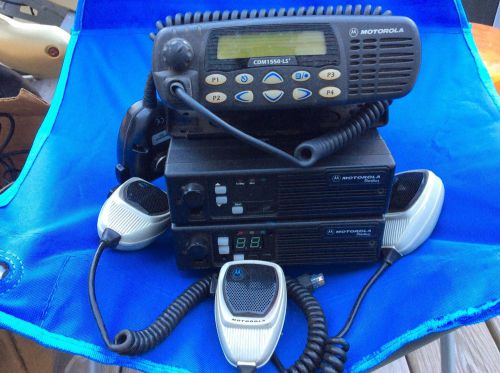 Motorola CDM1550 LS+ UHF mobile radio &amp; 2 Motorola radius radios all untested