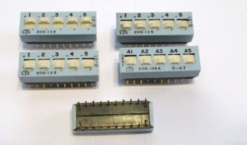 DIP SWITCH  SPDT  5 POSITIONS  CTS 206-125   4 pcs.