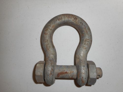 Crosby 8 1/2 Ton Galvanized Shackle Bolt &amp; Nut Clevis Rigging Logging Tool