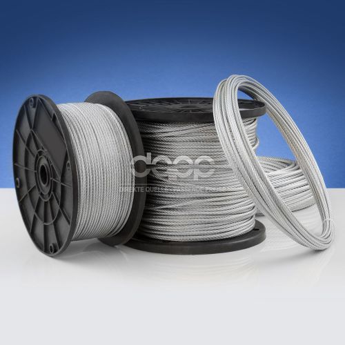 [bulk] 350 ft x 5/16 inch STAINLESS STEEL WIRE ROPE - 7x7 SEIL TAU (8mm x ~106m)