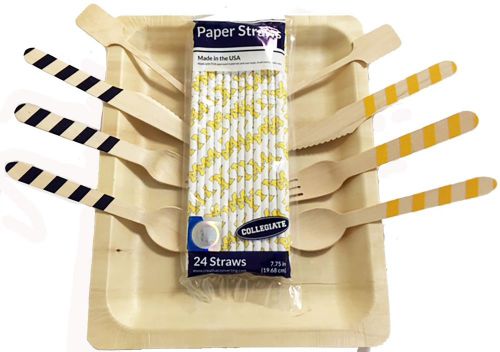 Disposable wooden cutlery- Tailgate Kit Michigan