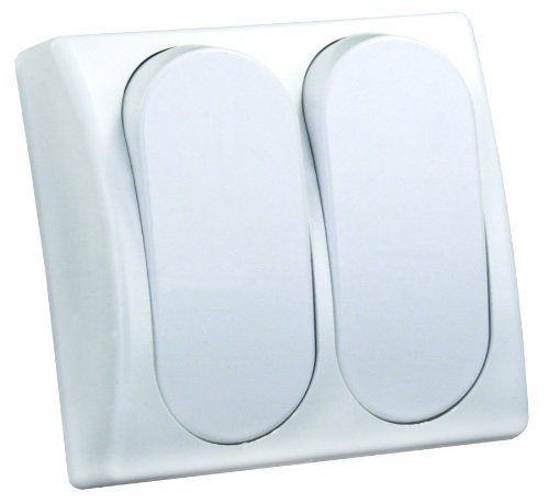 New jr products 13585 white spst modular on/off double switch for sale
