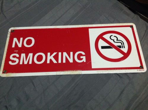 No Smoking Metal Sign 17&#034;x7&#034;