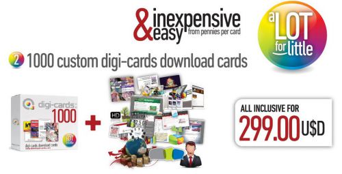 1000 Custom Digi-cards Download Cards