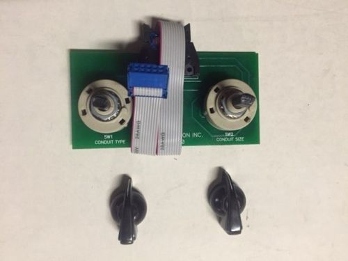 CONDUIT &amp; SIZE SELECTOR SWITCH CIRCUIT BOARD GREENLEE 855 Connector Wire &amp; Knobs