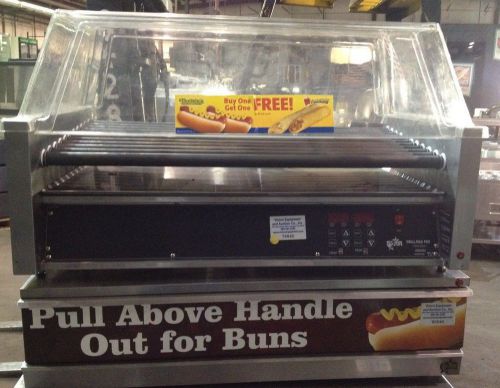 Hot dog roller grill max pro 50sce with sneeze guard and bun steamer drawer for sale