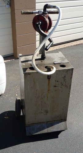 Fryer oil &amp; grease caddy with manual pump for sale