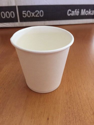 White Espresso Coffee Disposable Paper Hot Cups 4oz 1000 Ct