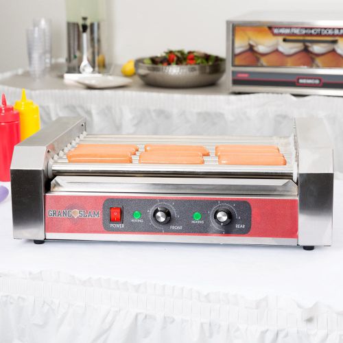 Grand slam hdrg24 hot dog roller grill - 9 rollers, 24 hot dog capacity (110v) for sale