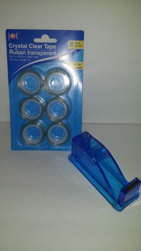 Tape Dispenser With 6 Pen Holders 2 Rolls Tape 4 Suction Cups On Bottom