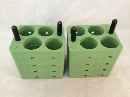 Lot of 2 Sorvall Heraeus 4-Place Rotor Bucket Insert Adapters #6491