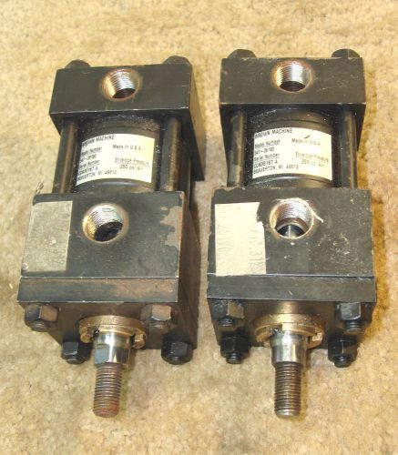 BROWN MACHINE  PNEUMATIC CYLINDERS  STEEL A PAIR 547-26190 2&#034; BORE X 1/2&#034; STROKE