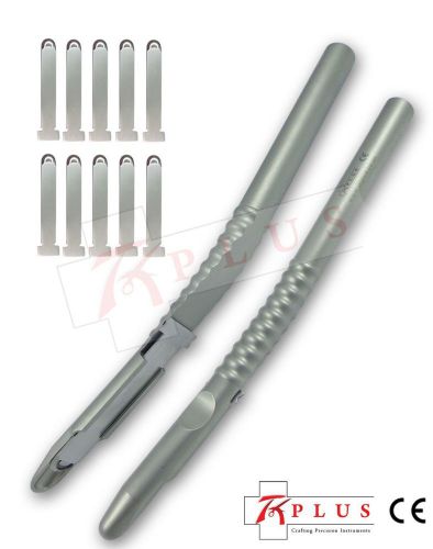 Bone Scrapers Harvesting instruments Dental Implant &amp; 10 Replaceable Blades CE