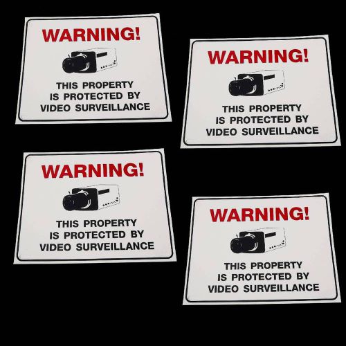 Lot waterproof surveillance security video cameras warning yard fence post signs for sale