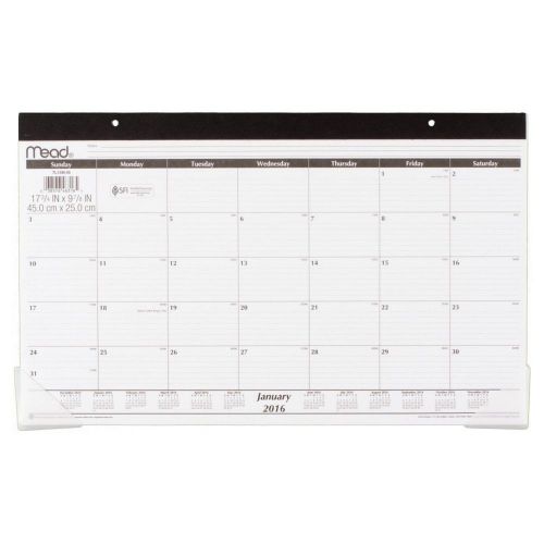 NEW Monthly Desk Pad Calendar 2016 17.75 x 9.88 Inches FREE SHIPPING