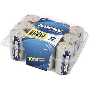 Ray-o-vac 813-12ppf rayovac propack battery-value pack d 12 pk for sale
