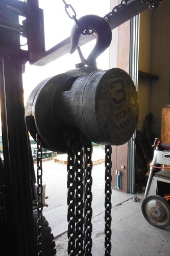 Cm cyclone model s  3 ton  16 ft chain hoist used for sale